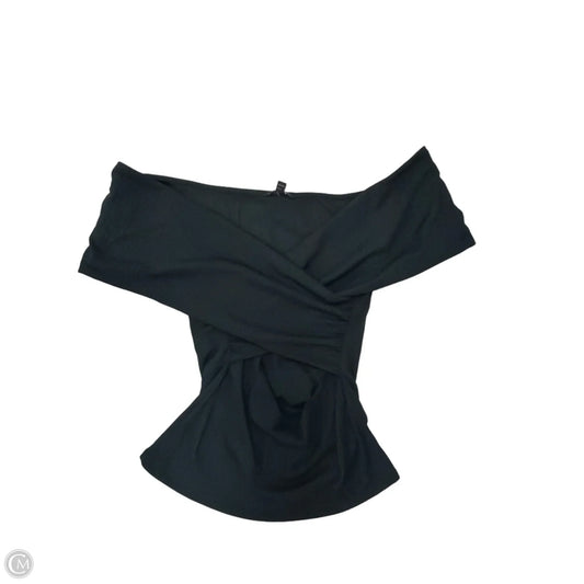 Top Short Sleeve By Banana Republic In Black, Size: L
