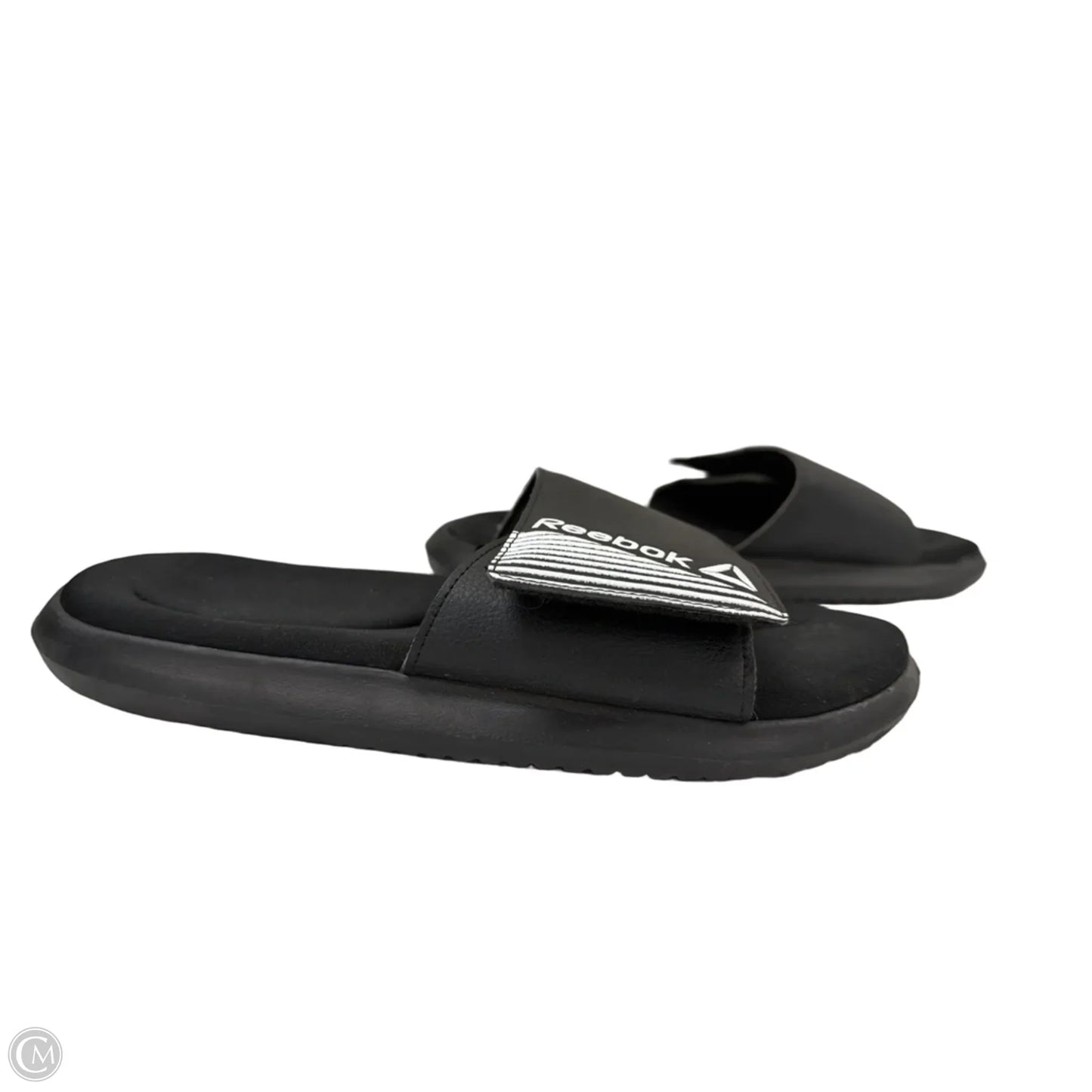Sandals Flats By Reebok In Black & White, Size: 9