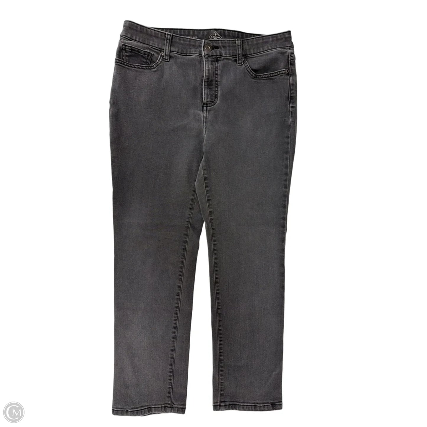 Jeans Straight By St Johns Bay In Grey Denim, Size: 10