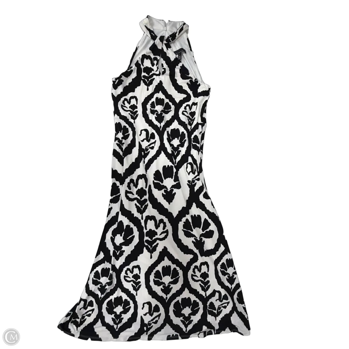 Dress Casual Midi By White House Black Market In Black & White, Size: S