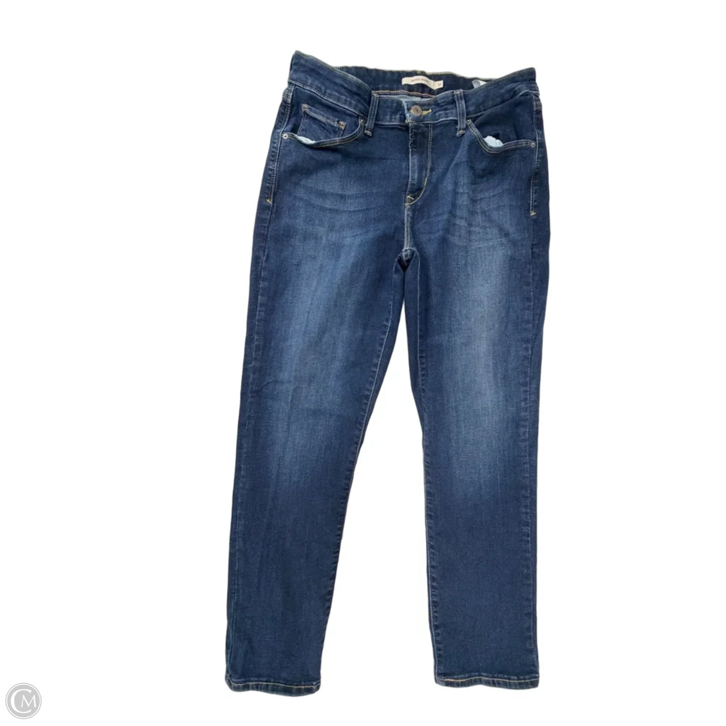 Jeans Skinny By Levis In Blue Denim, Size: 10