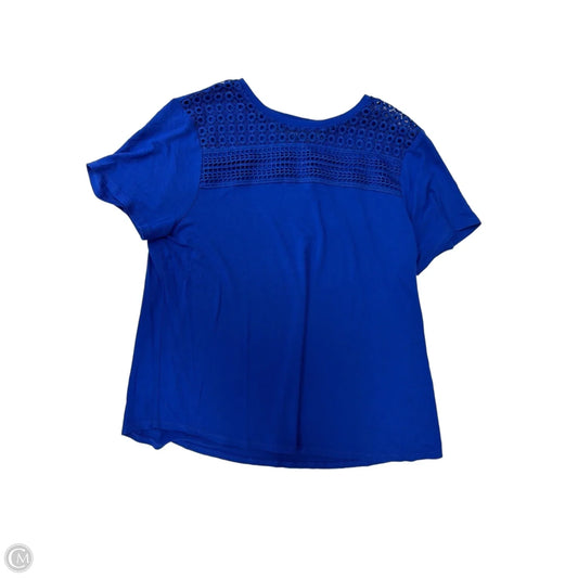 Top Short Sleeve By Apt 9 In Blue, Size: L