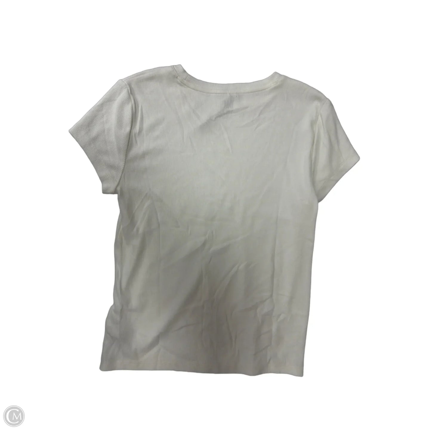 Top Short Sleeve Basic By Gap In White, Size: L