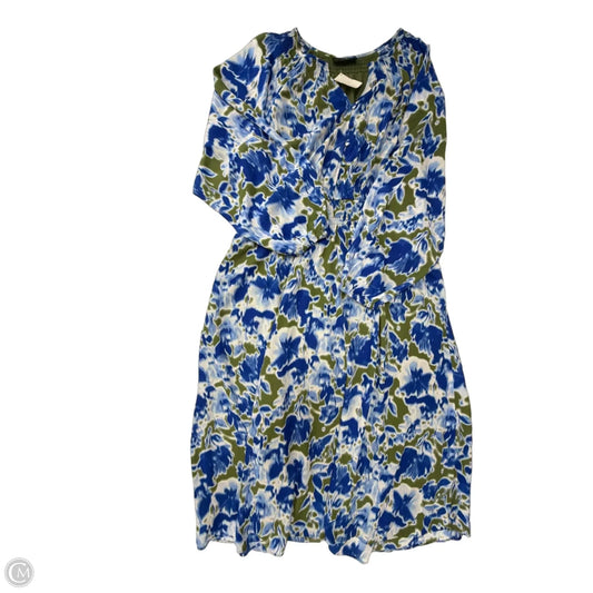 Dress Casual Midi By Lane Bryant In Blue & Green, Size: Xl