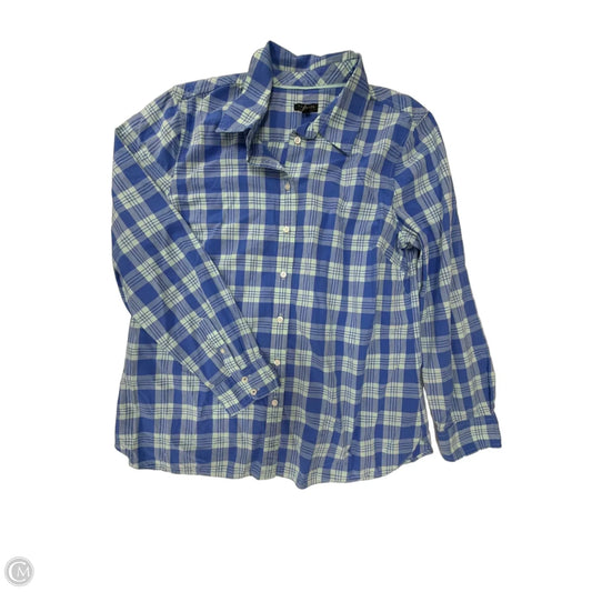 Top Long Sleeve By Talbots In Blue, Size: L