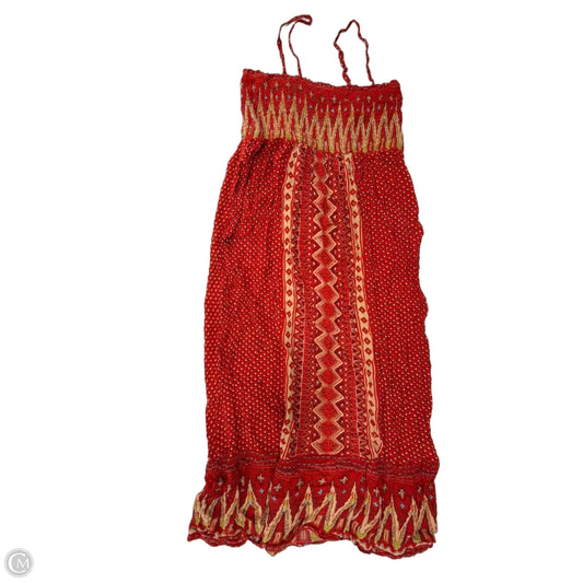 Dress Casual Maxi By World Market In Orange & Red, Size: L