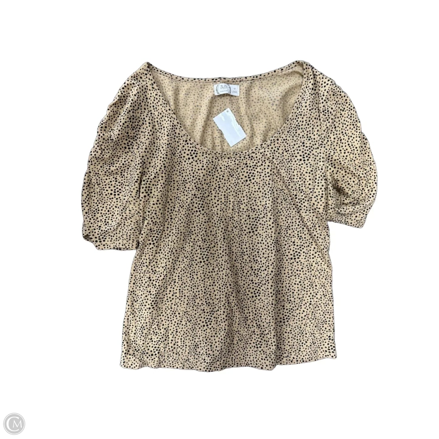 Top Short Sleeve By Maurices In Black & Brown, Size: M