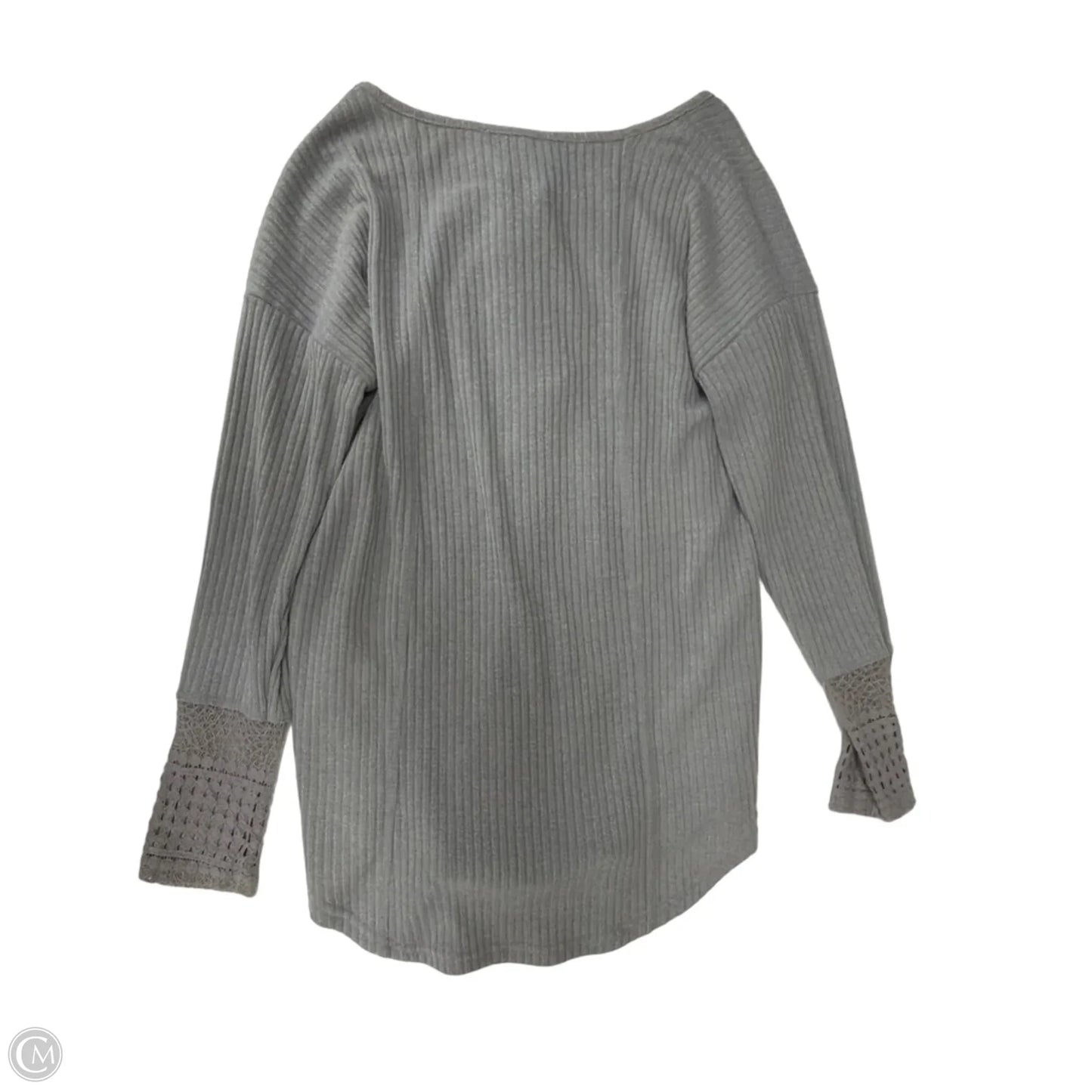 Top Long Sleeve By Suzanne Betro In Grey, Size: S