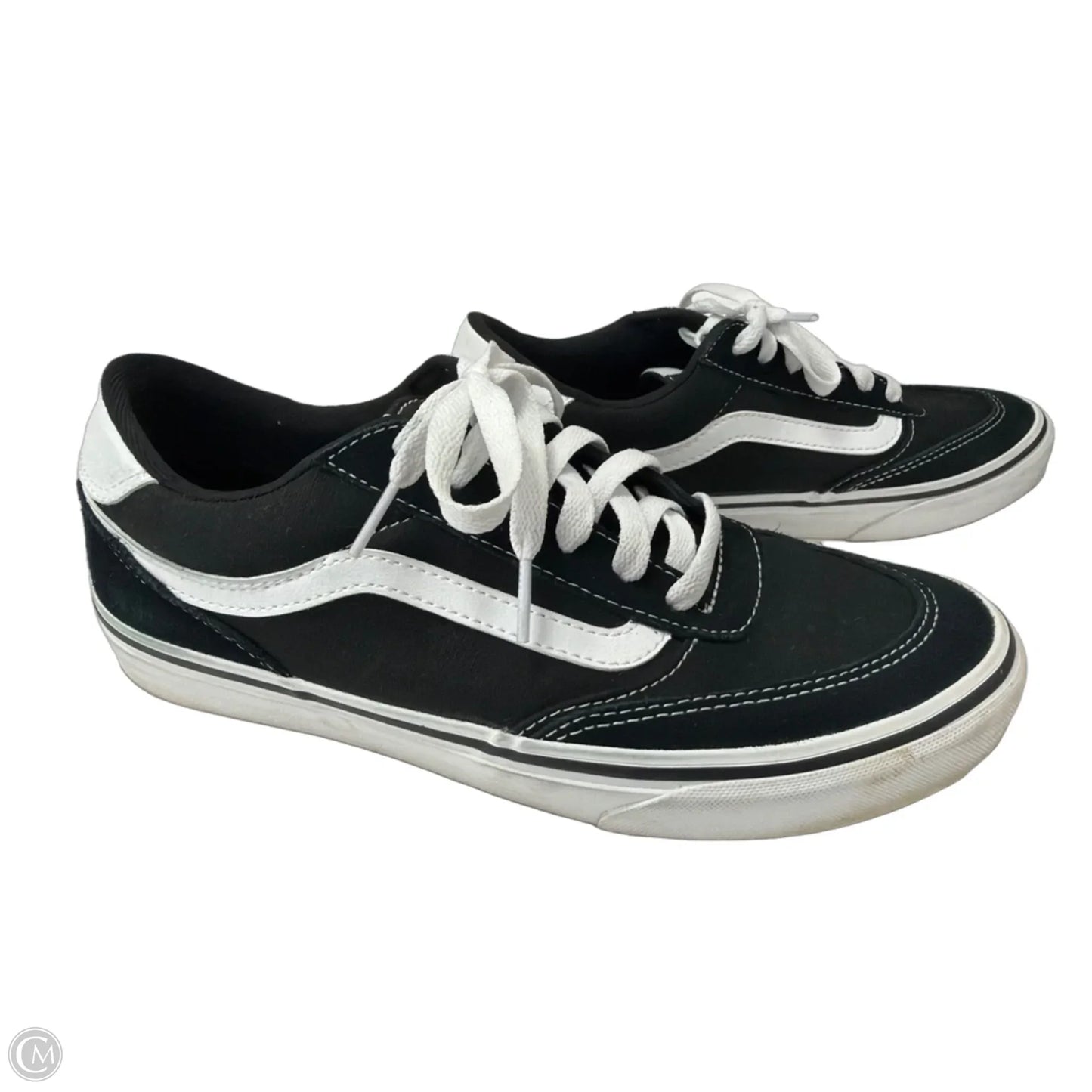 Shoes Sneakers By Vans In Black & White, Size: 9