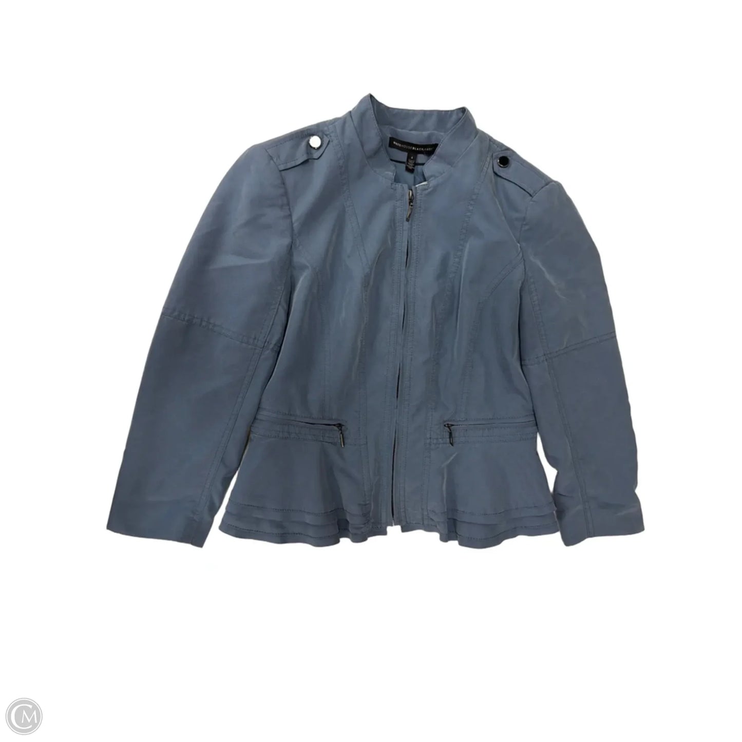 Jacket Moto By White House Black Market In Blue, Size: S