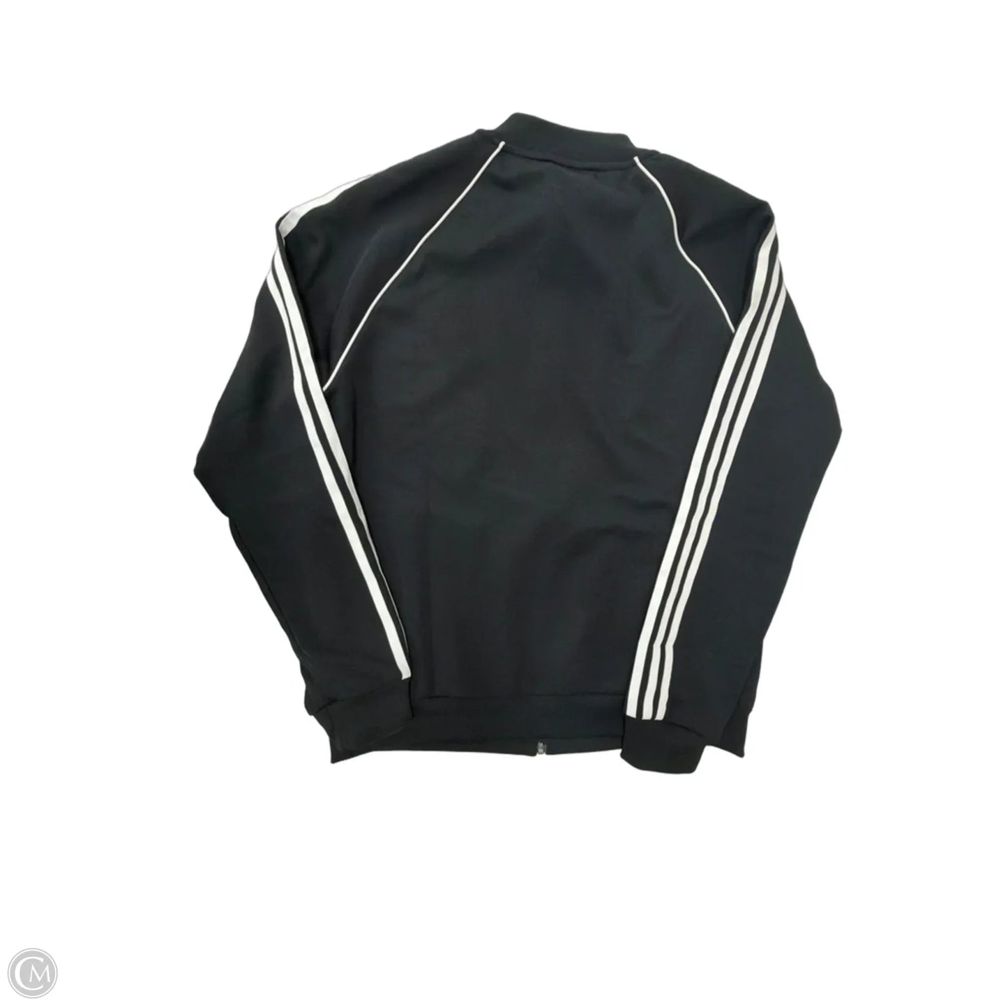 Athletic Jacket By Adidas In Black & White, Size: L