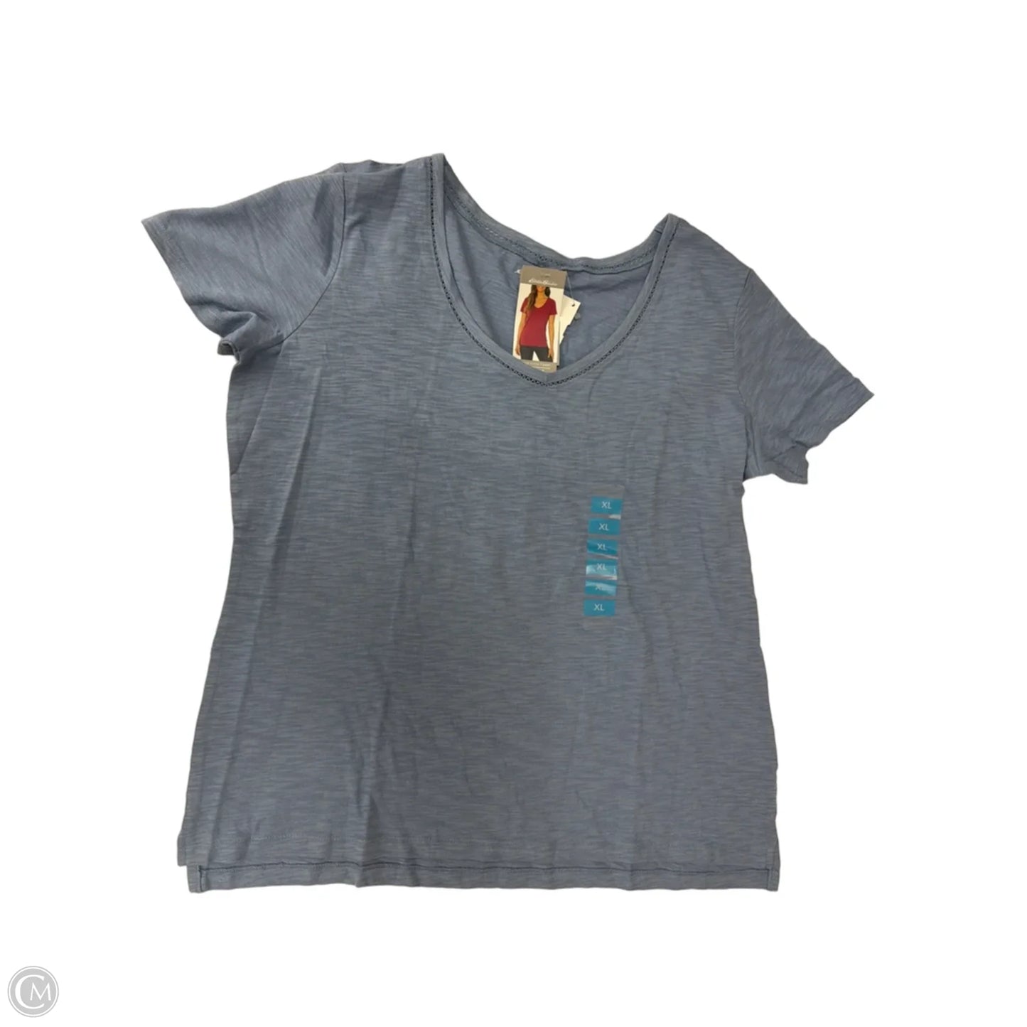 Top Short Sleeve By Eddie Bauer In Blue, Size: Xl