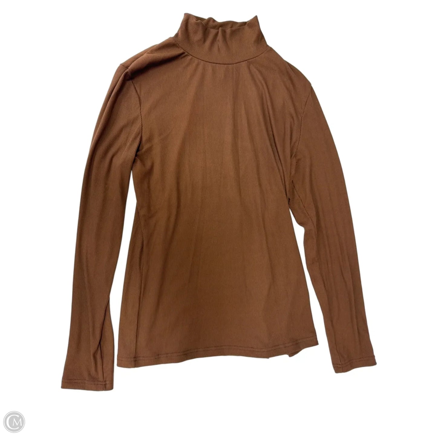 Top Long Sleeve By Ekouaer In Brown, Size: Xl