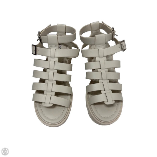 Sandals Heels Block By Soda In Beige, Size: 8