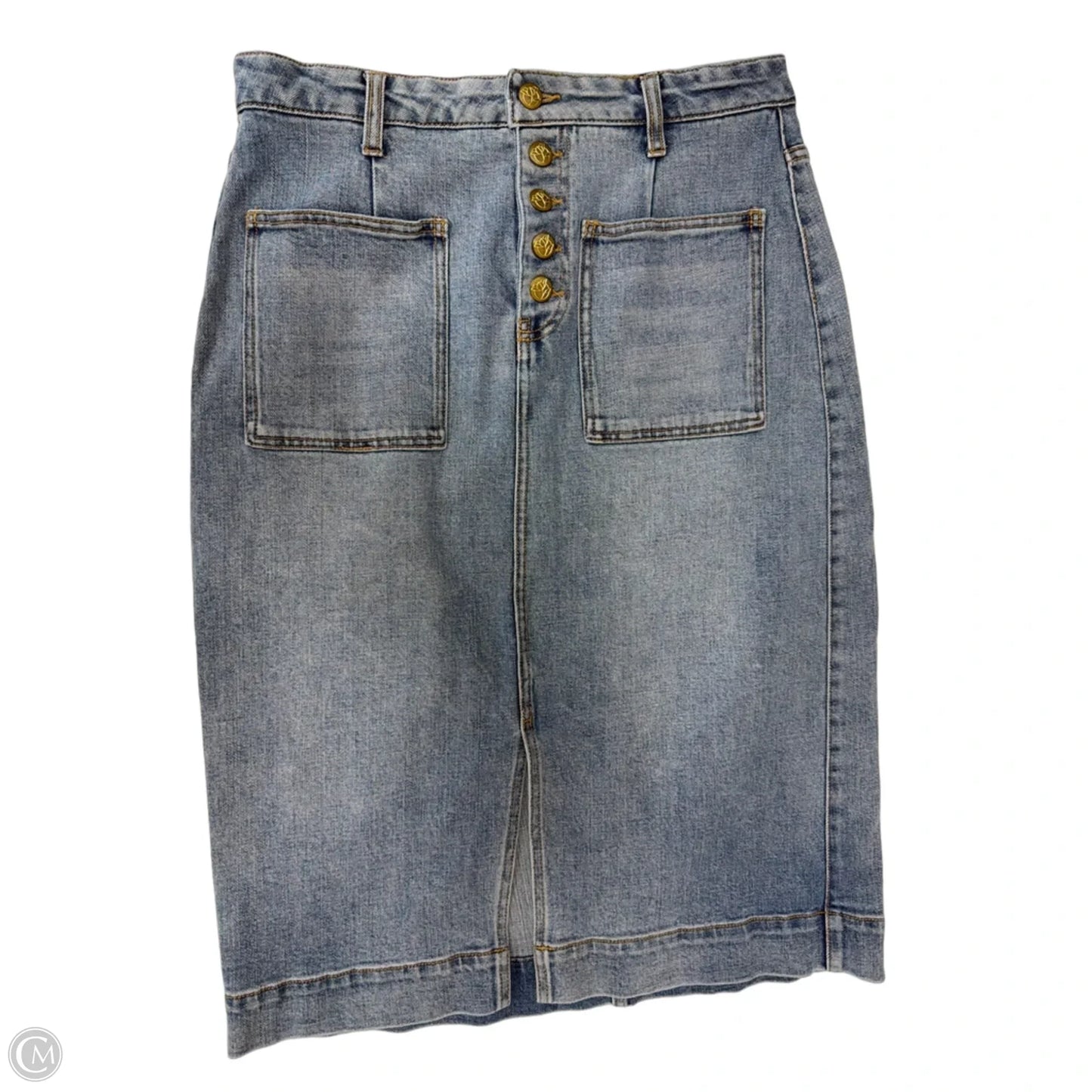Skirt Midi By Draper James In Blue Denim, Size: L