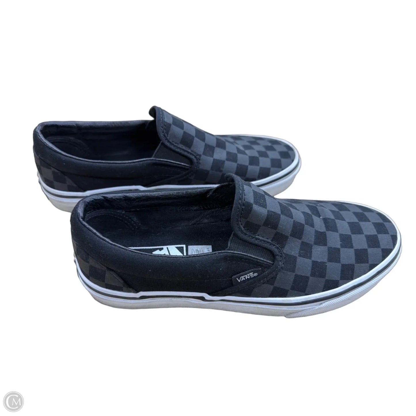 Shoes Flats By Vans In Checkered Pattern, Size: 7.5