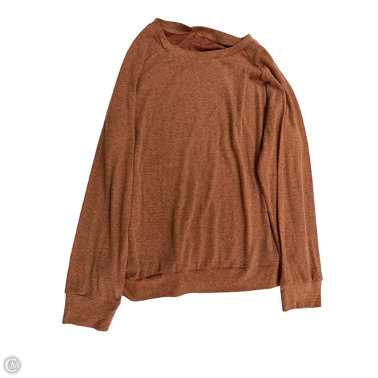 Top Long Sleeve By Cme In Brown, Size: Xl