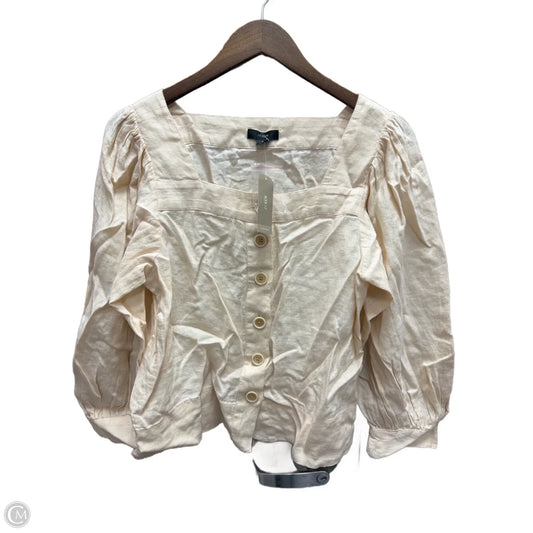 Top Long Sleeve By J. Crew In Cream, Size: S