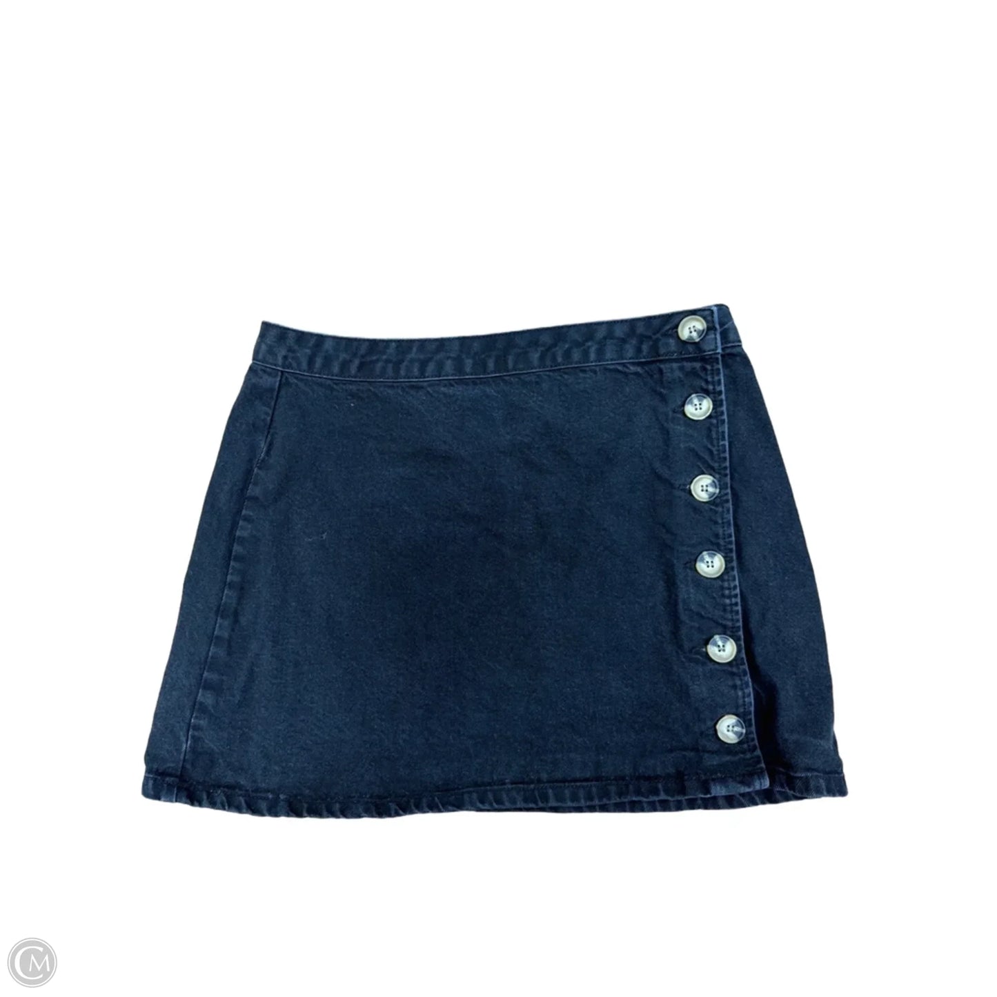 Skirt Mini & Short By Asos In Black Denim, Size: 10