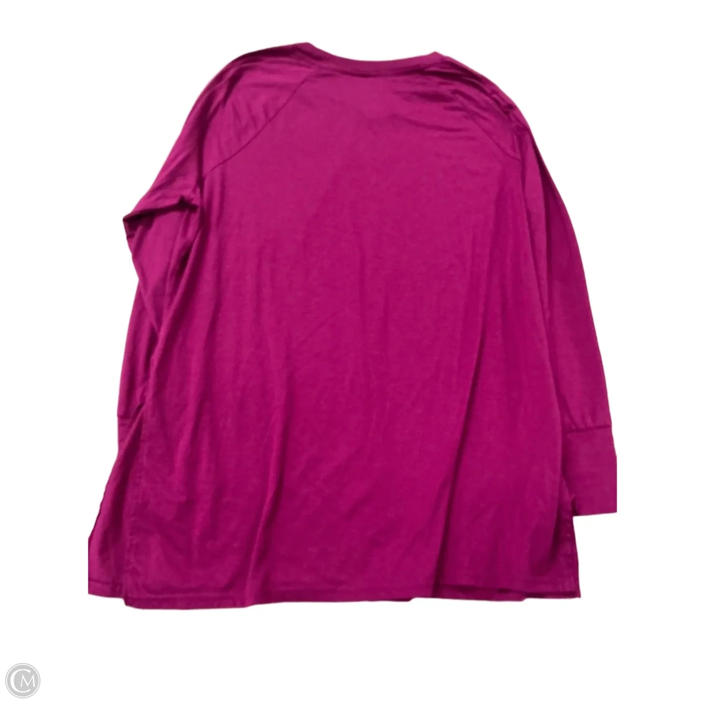 Athletic Top Long Sleeve Crewneck By Tek Gear In Purple, Size: 1x