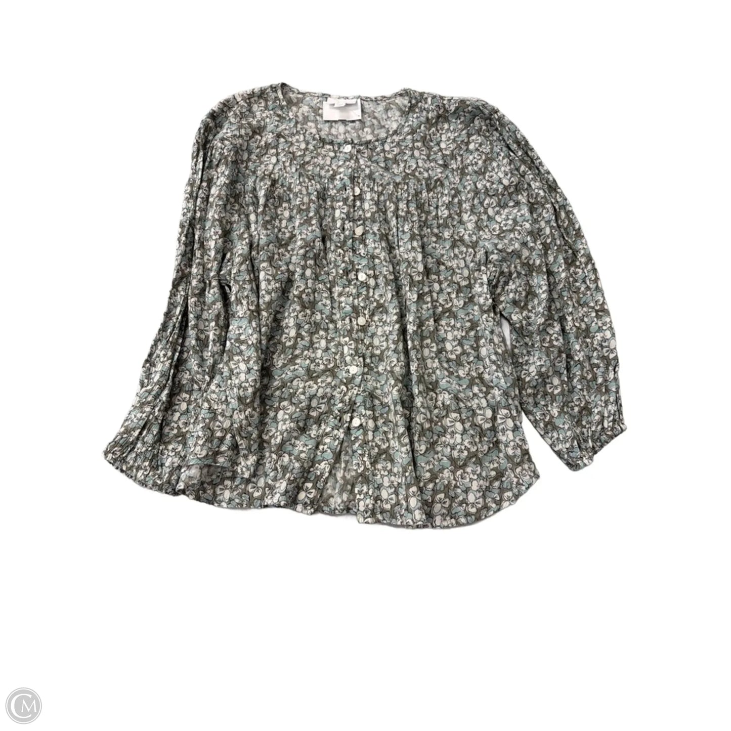 Top Long Sleeve By J. Jill In Floral Print, Size: S