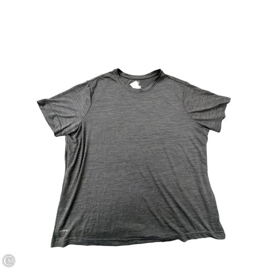 Athletic Top Short Sleeve By Athletic Works In Grey, Size: 2x