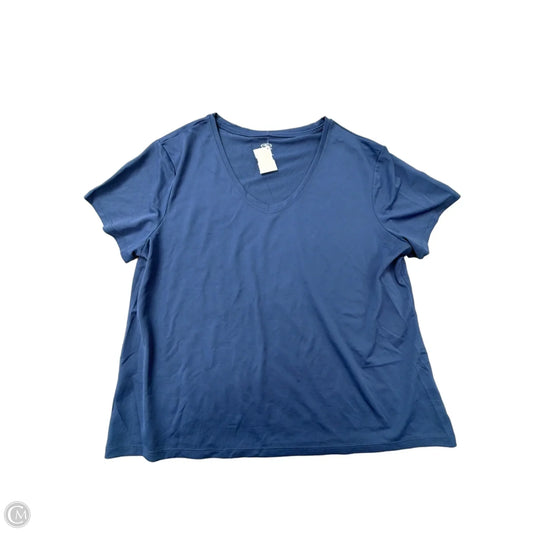 Athletic Top Short Sleeve By Athletic Works In Blue, Size: 1x