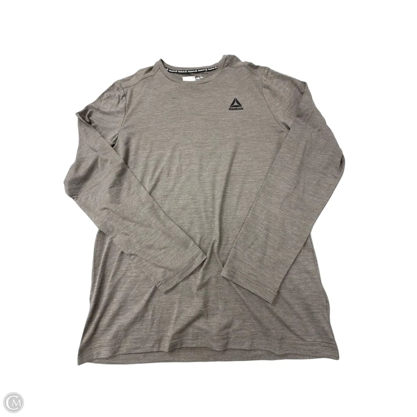 Athletic Top Long Sleeve Crewneck By Reebok In Brown, Size: M