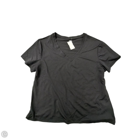 Athletic Top Short Sleeve By Athletic Works In Black, Size: L