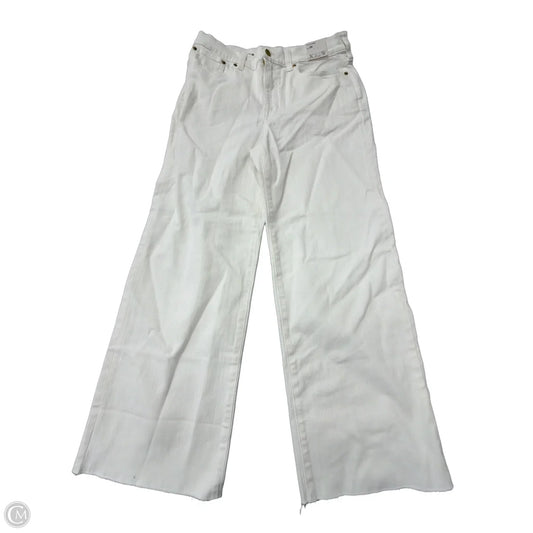 Jeans Wide Leg By J. Crew In White Denim, Size: 6