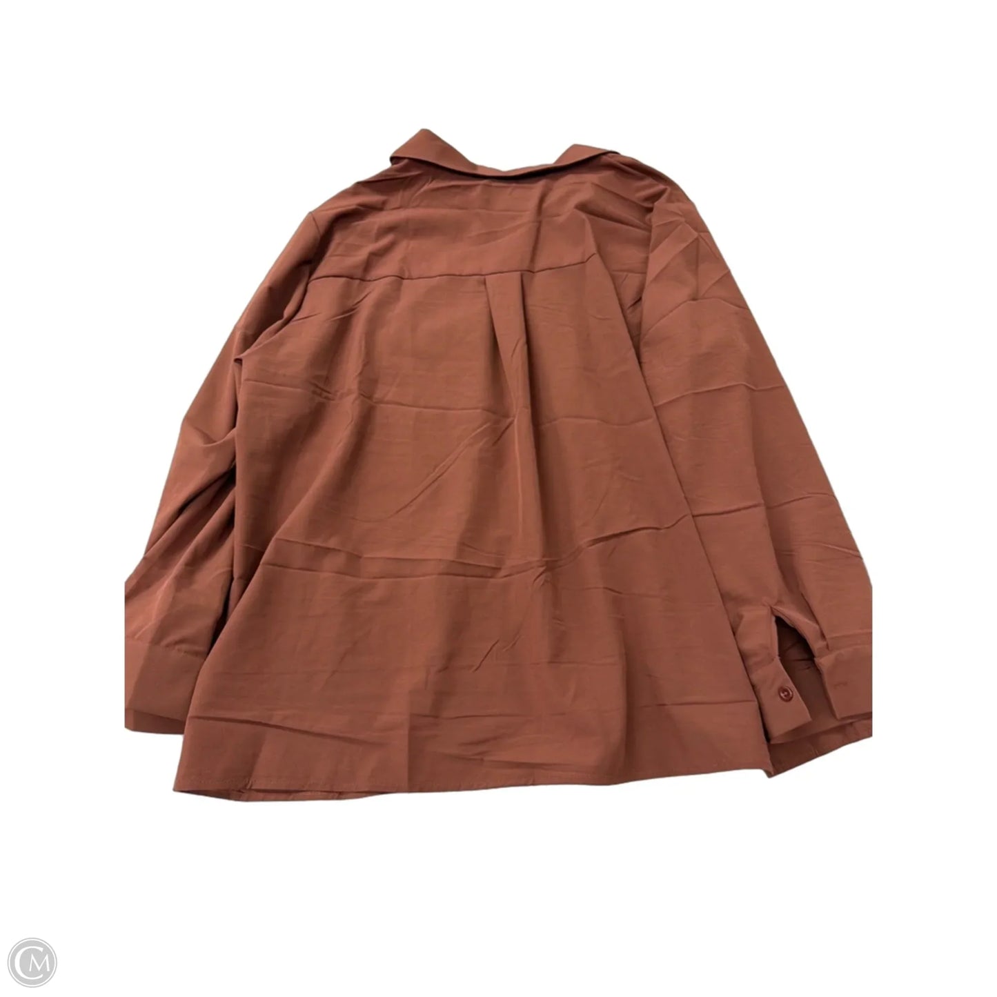 Top Long Sleeve By Shein In Brown, Size: 4x