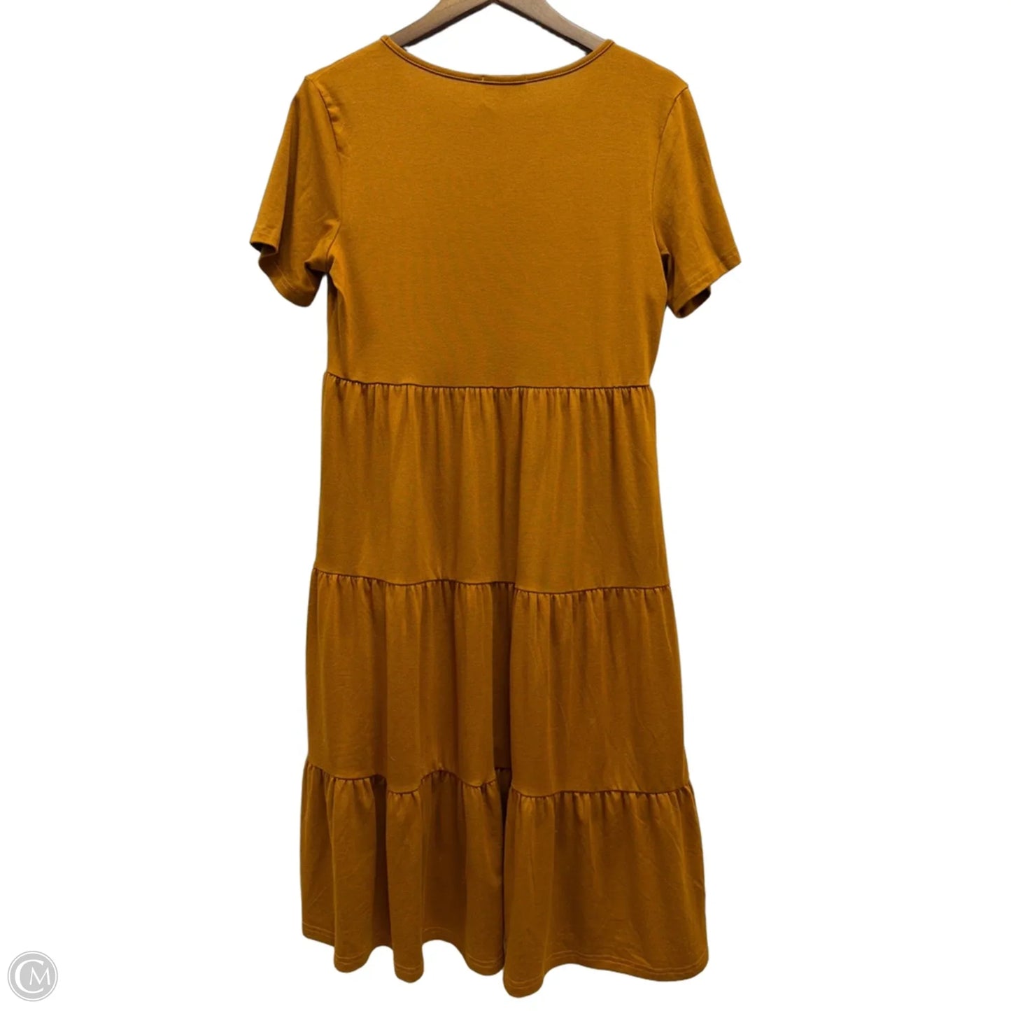 Dress Casual Midi By Berydress In Yellow Brown, size: L