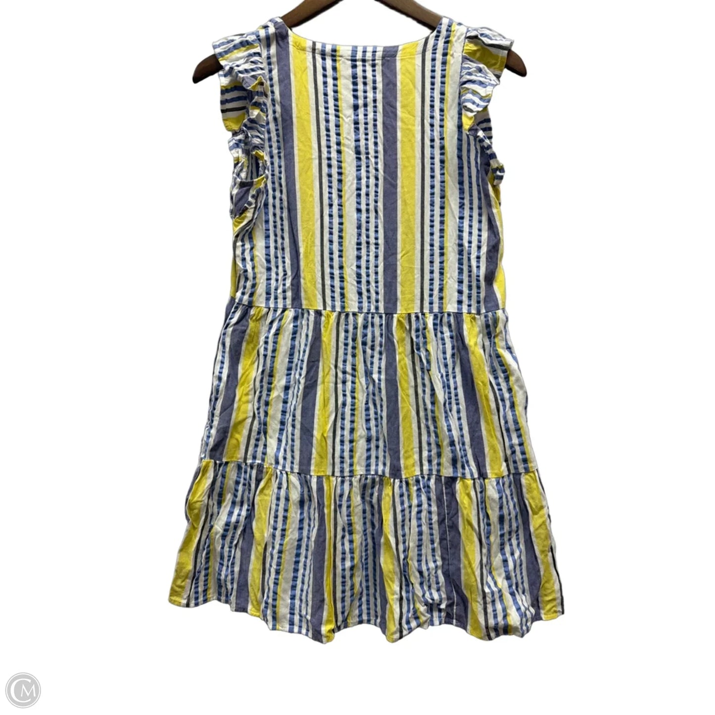 Dress Casual Midi By Loft In Striped Pattern, Size: Xsp