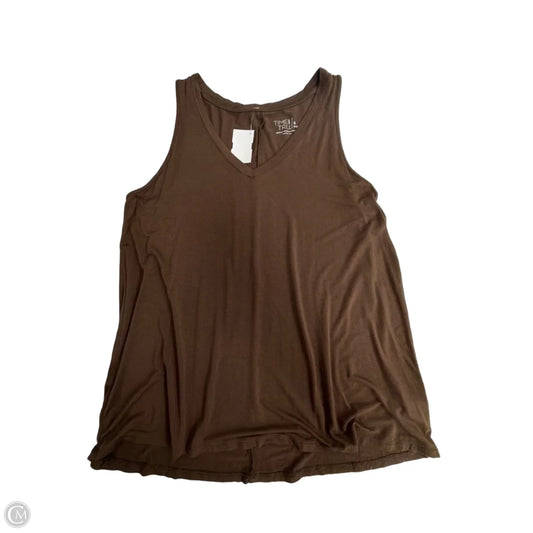 Top Sleeveless By Time And Tru In Brown, Size: S
