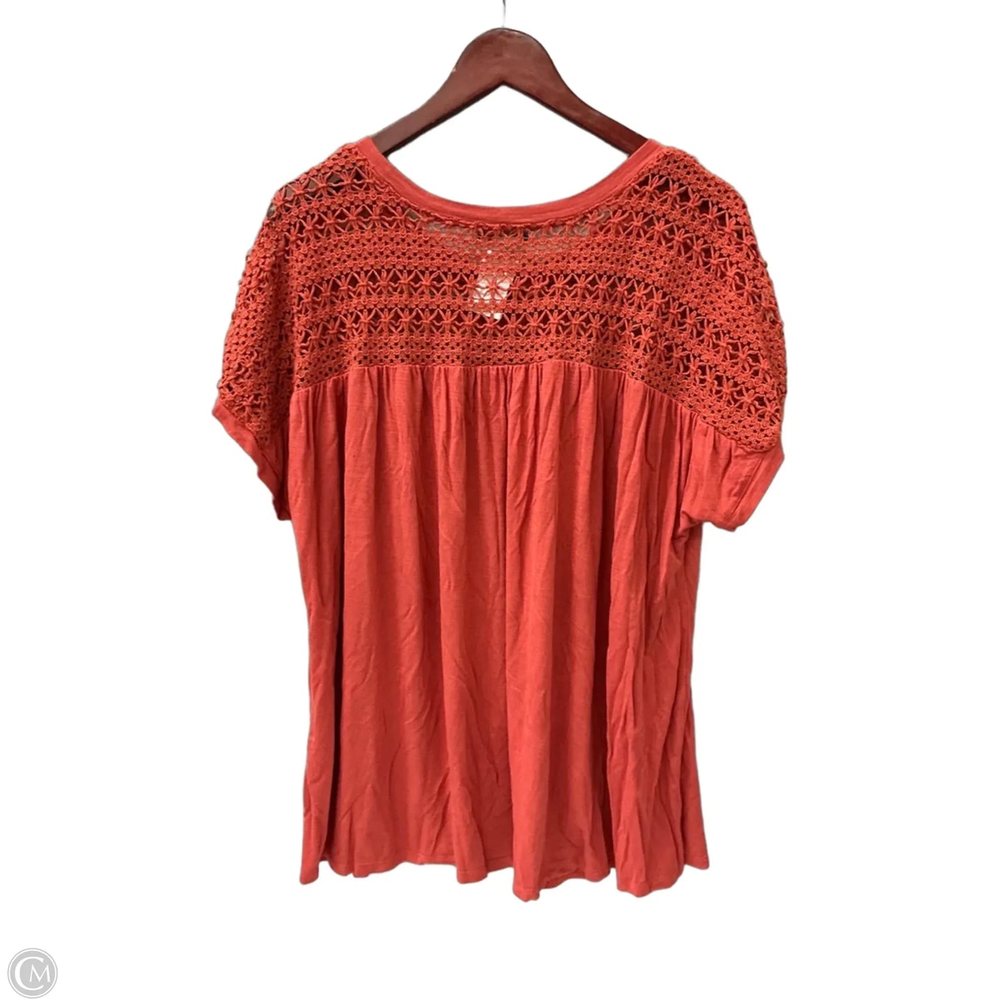 Top Short Sleeve By Lane Bryant In Orange, Size: 1x