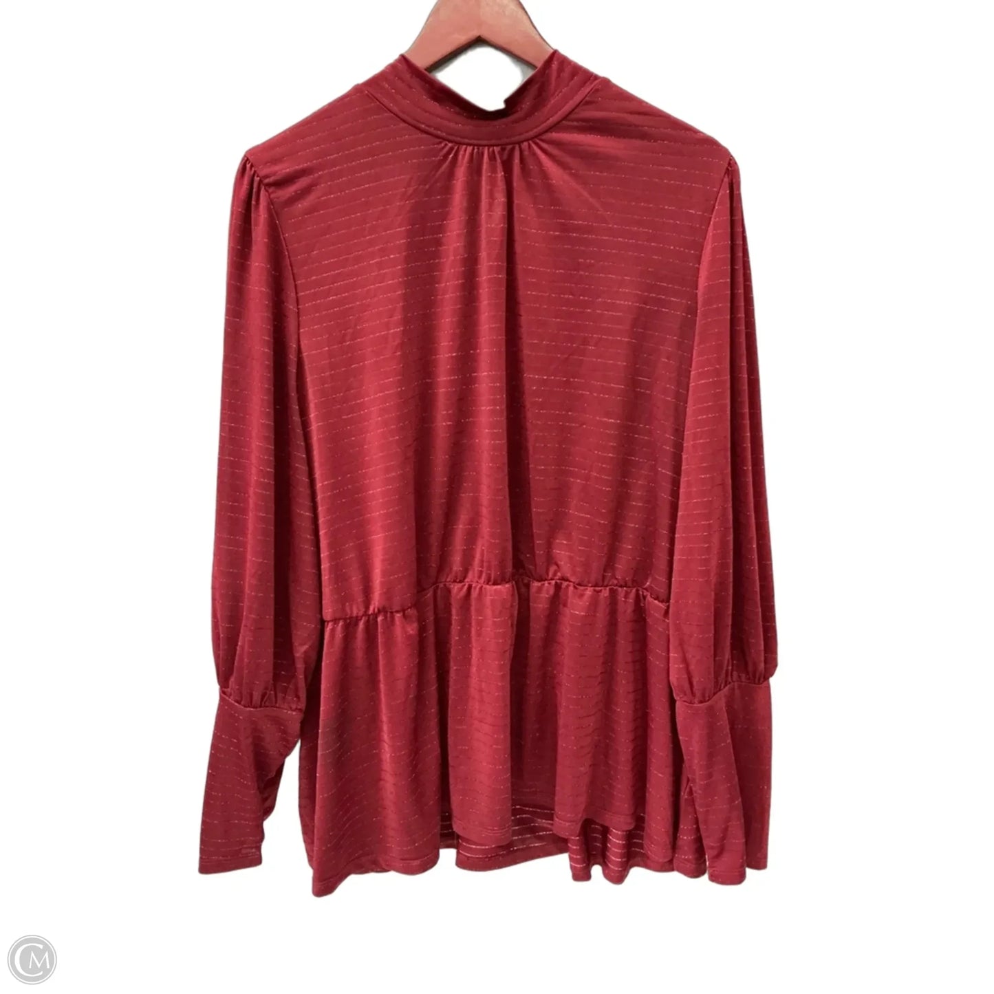 Top Long Sleeve By Lane Bryant In Maroon, Size: 2x