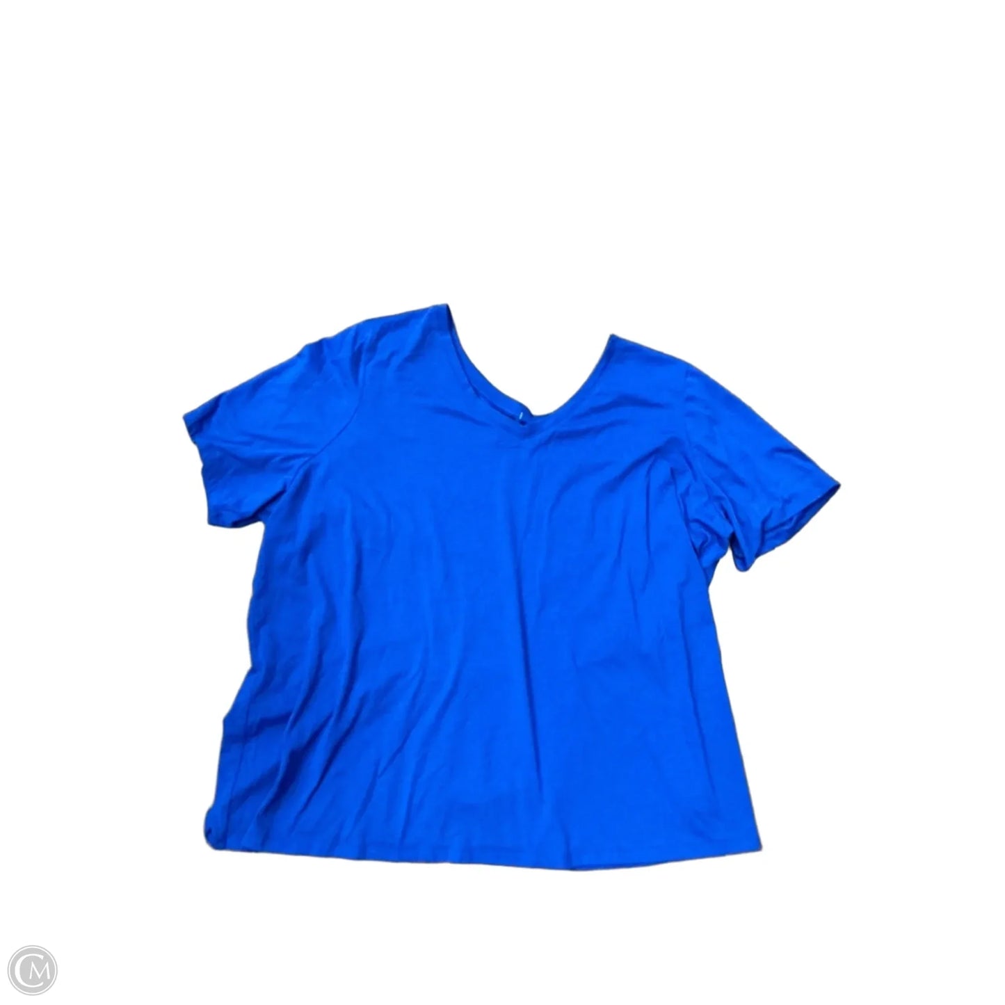 Top Short Sleeve By Lane Bryant In Blue, Size: 3x