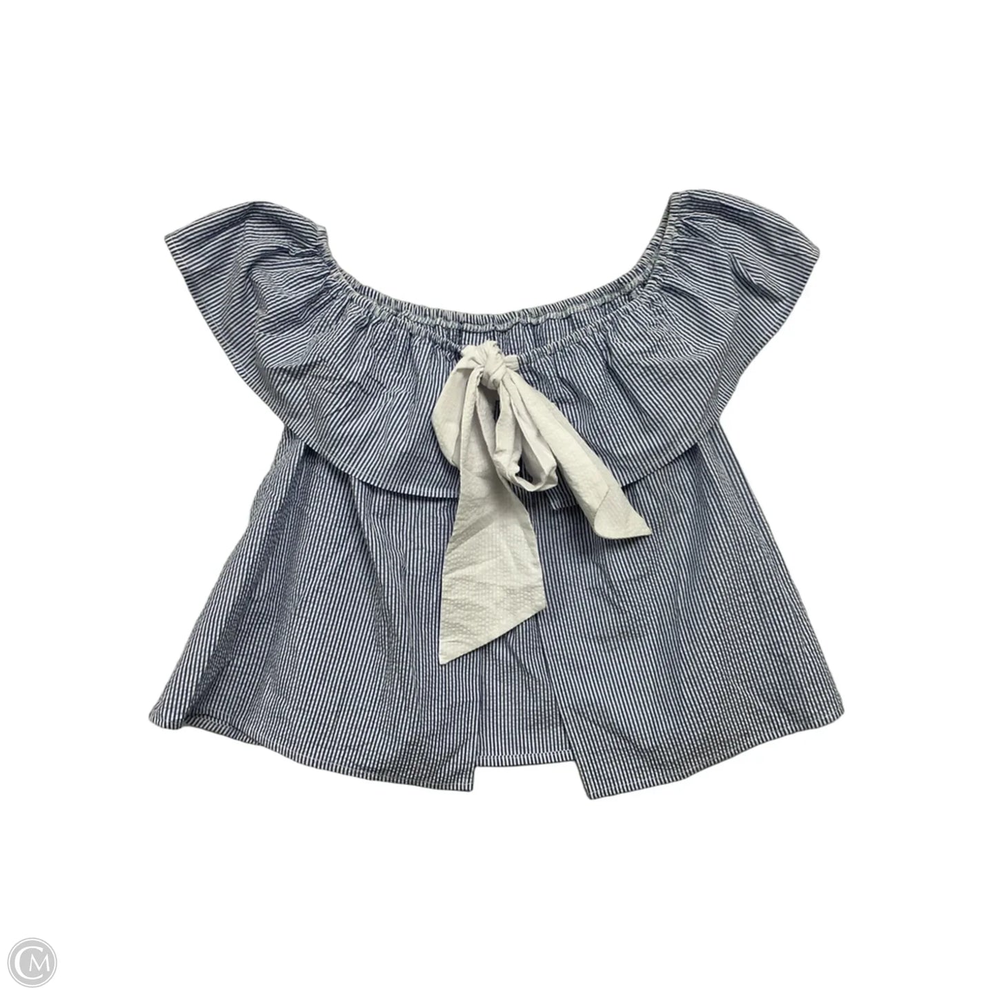 Top Short Sleeve By Lauren James In Striped Pattern, Size: S