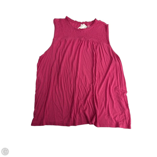 Top Sleeveless By Croft And Barrow In Pink, Size: 2x