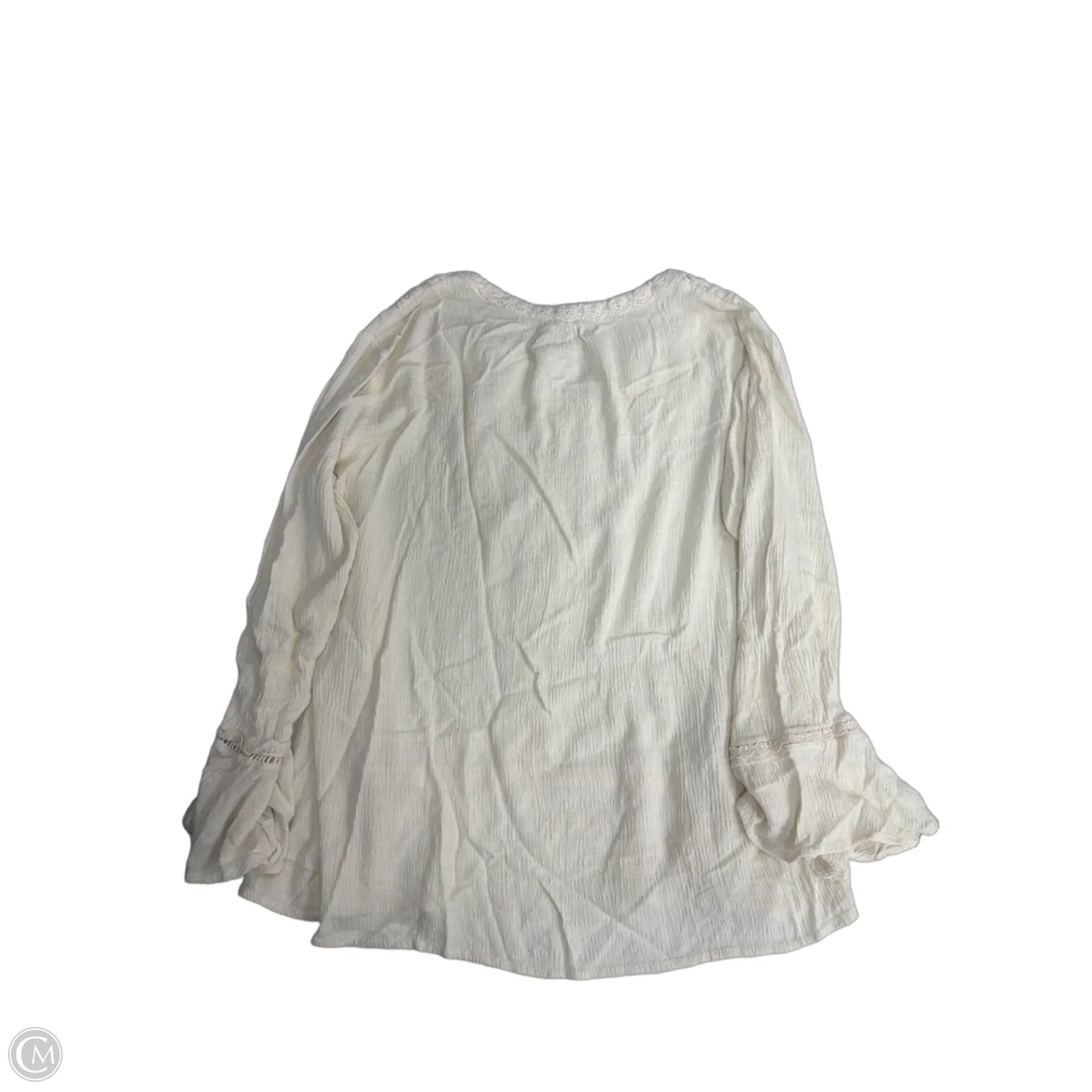 Top Long Sleeve By Clothes Mentor In White, Size: Xl
