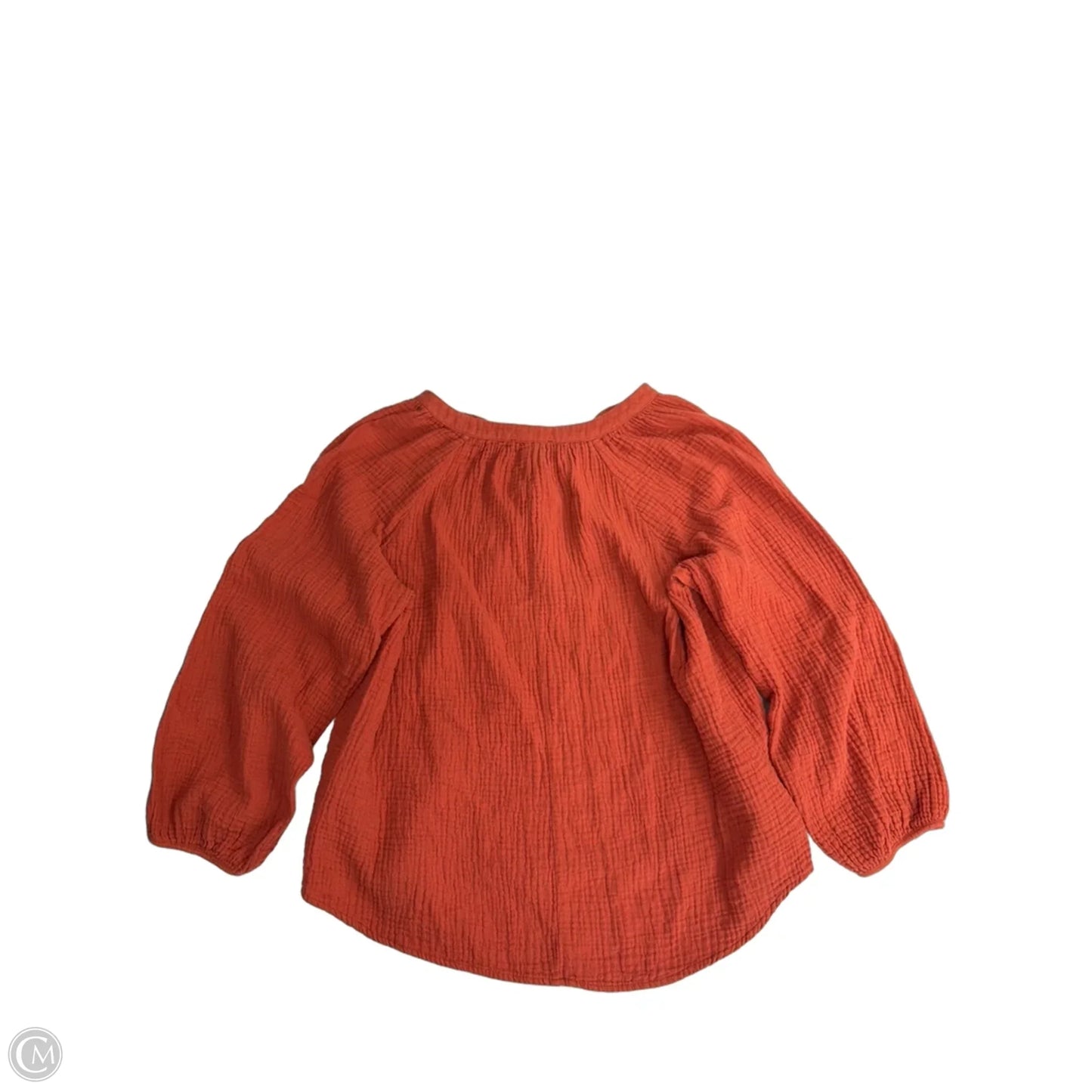 Top Long Sleeve By Drew In Orange, Size: S