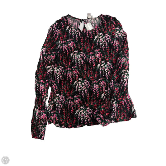 Top Long Sleeve By J. Crew In Floral Print, Size: Sp