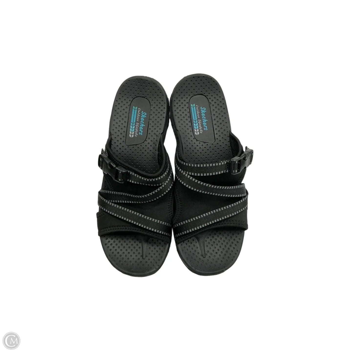 Sandals Flats By Skechers In Black, Size: 10