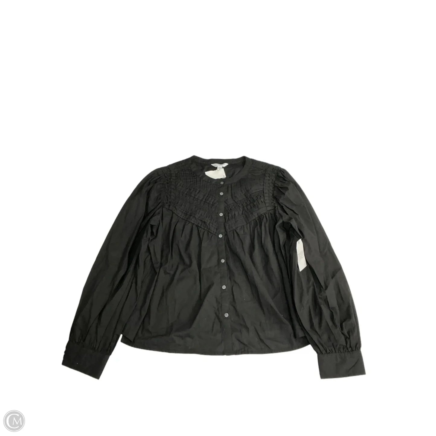 Top Long Sleeve By Time And Tru In Black, Size: L