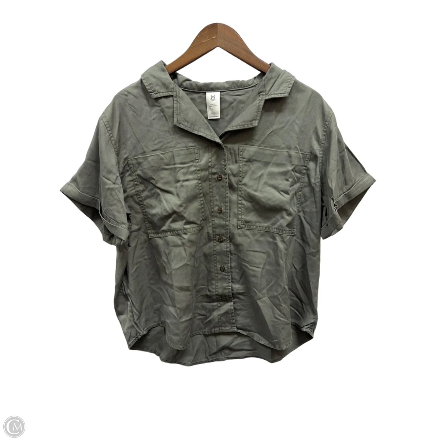 Top Short Sleeve By Members Mark In Green, Size: L