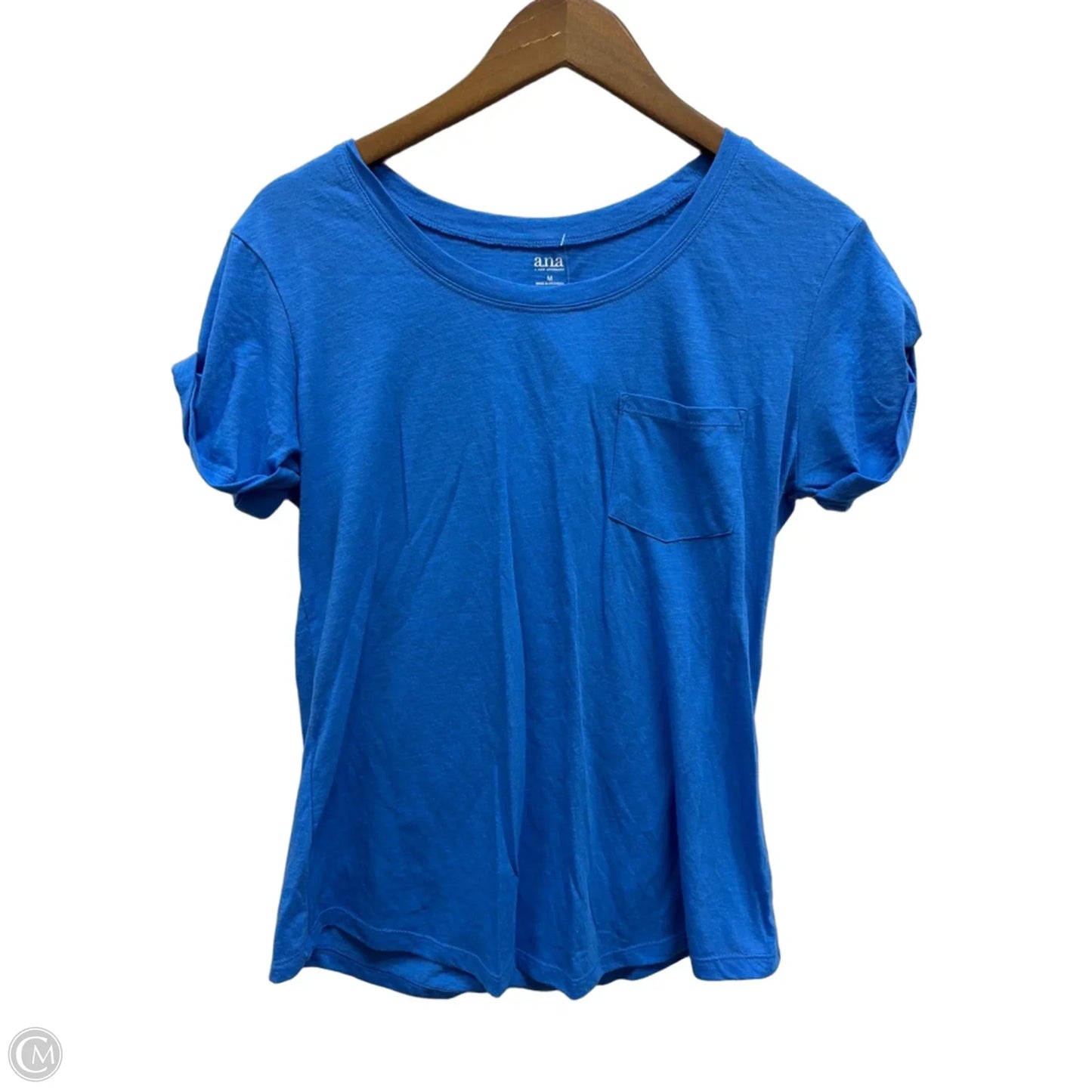 Top Short Sleeve Basic By Ana In Blue, Size: M
