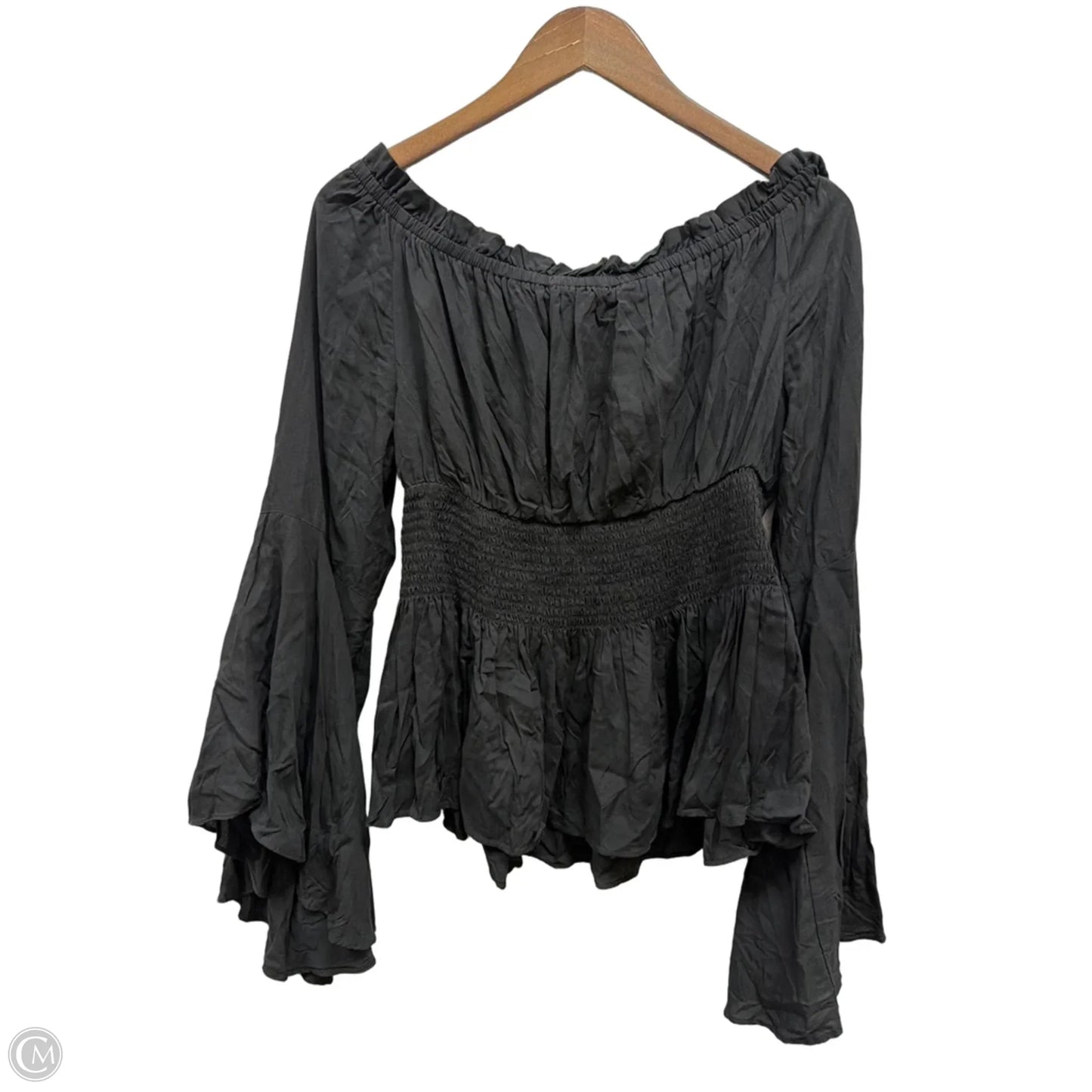 Top Long Sleeve By Clothes Mentor In Black, Size: L