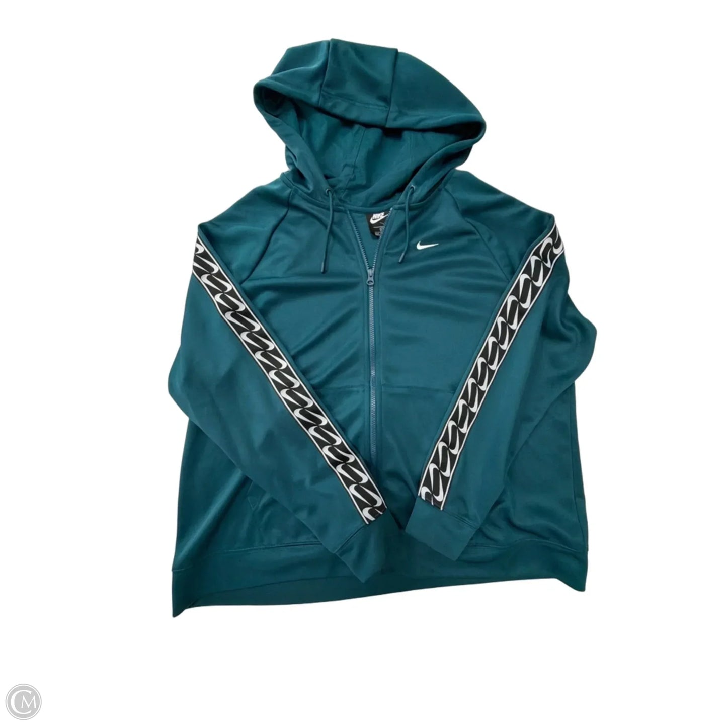 Athletic Jacket By Nike Apparel In Green, Size: 2x