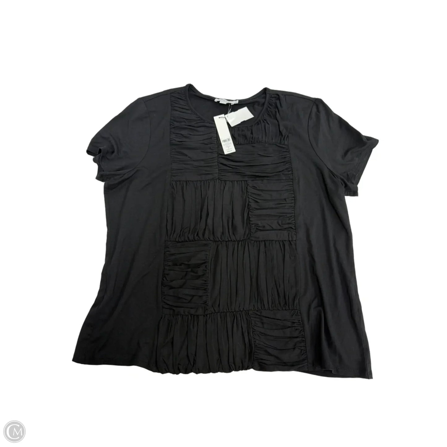 Top Short Sleeve By Chicos In Black, Size: Xl