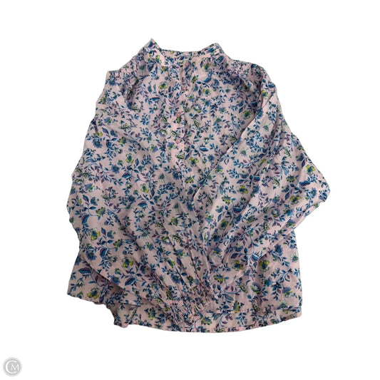 Top Long Sleeve By Jessica Simpson In Multi-colored, Size: L